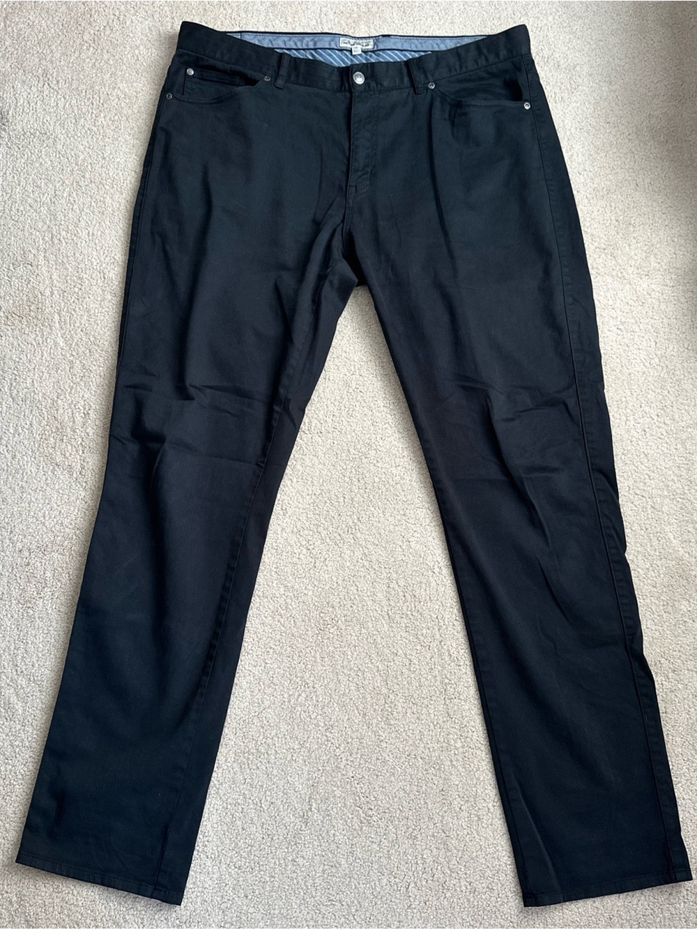 Peter Millar Black Crown Sateen 5 Pocket Pants - Classic Straight